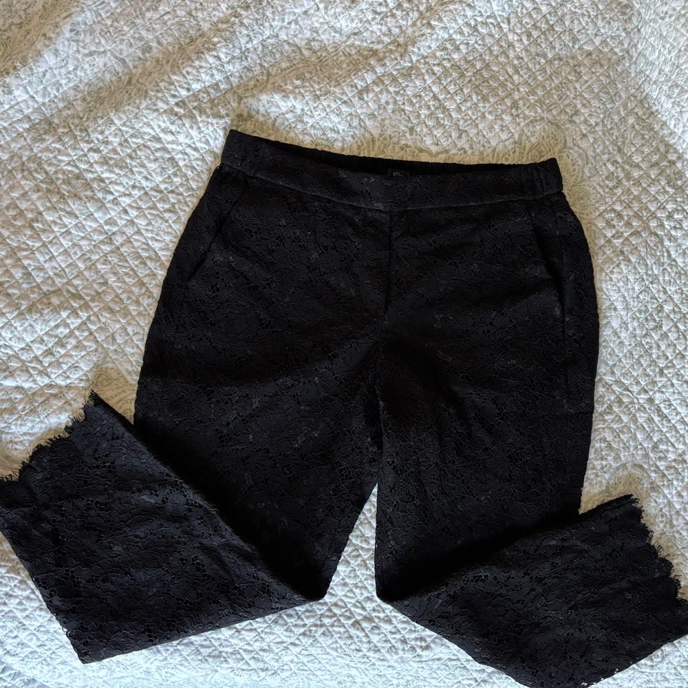 J. Crew Black Textured Pants